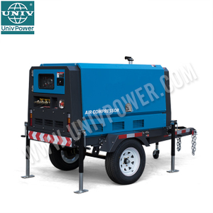 185CFM Modelo de compresor de aire portátil móvil con motor diesel